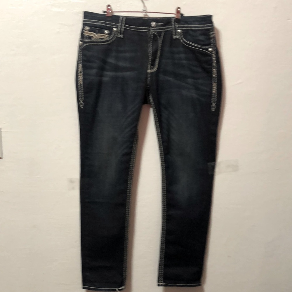 Rock Revival Blue Karla Skinny Jeans Size 34
